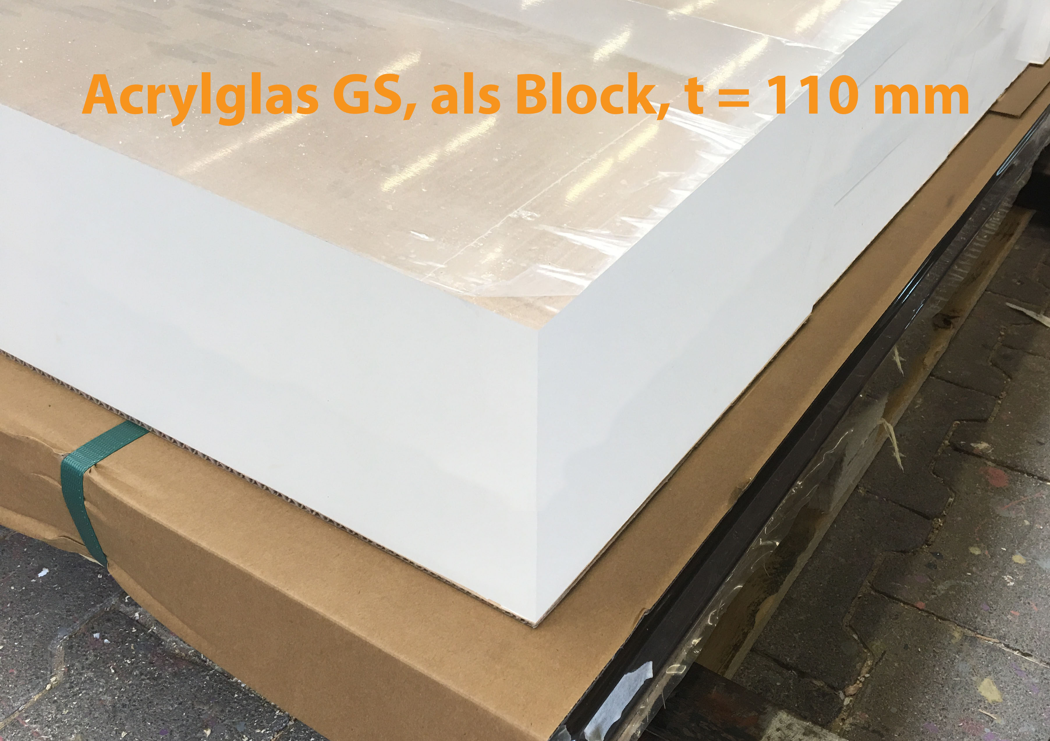 Acrylglas, GS, transparent, 1001, t = 110 mm