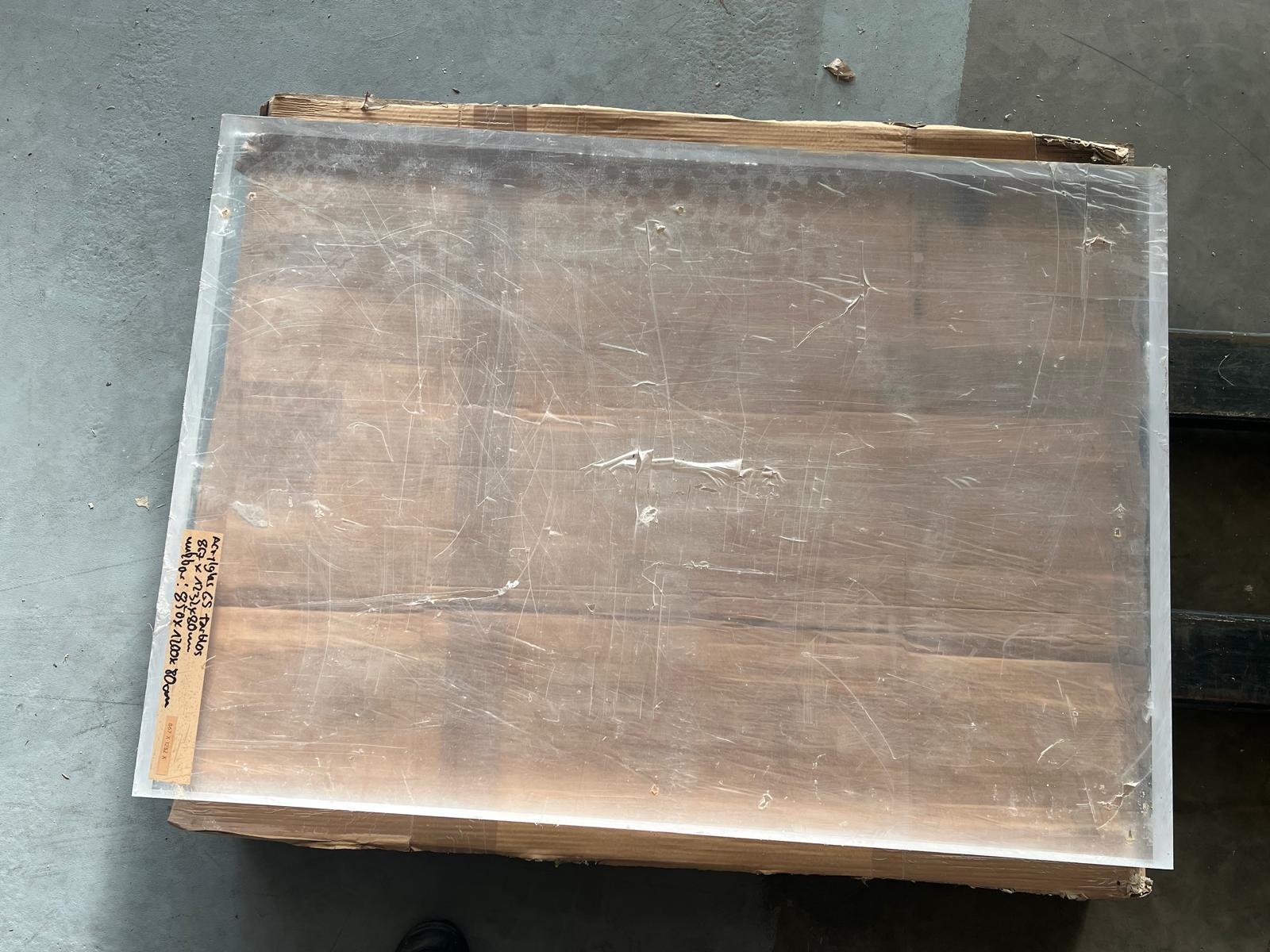 080 mm | Acrylglasblockrest, 850 x 1200 x 80 mm, GS, farblos, Blockrest