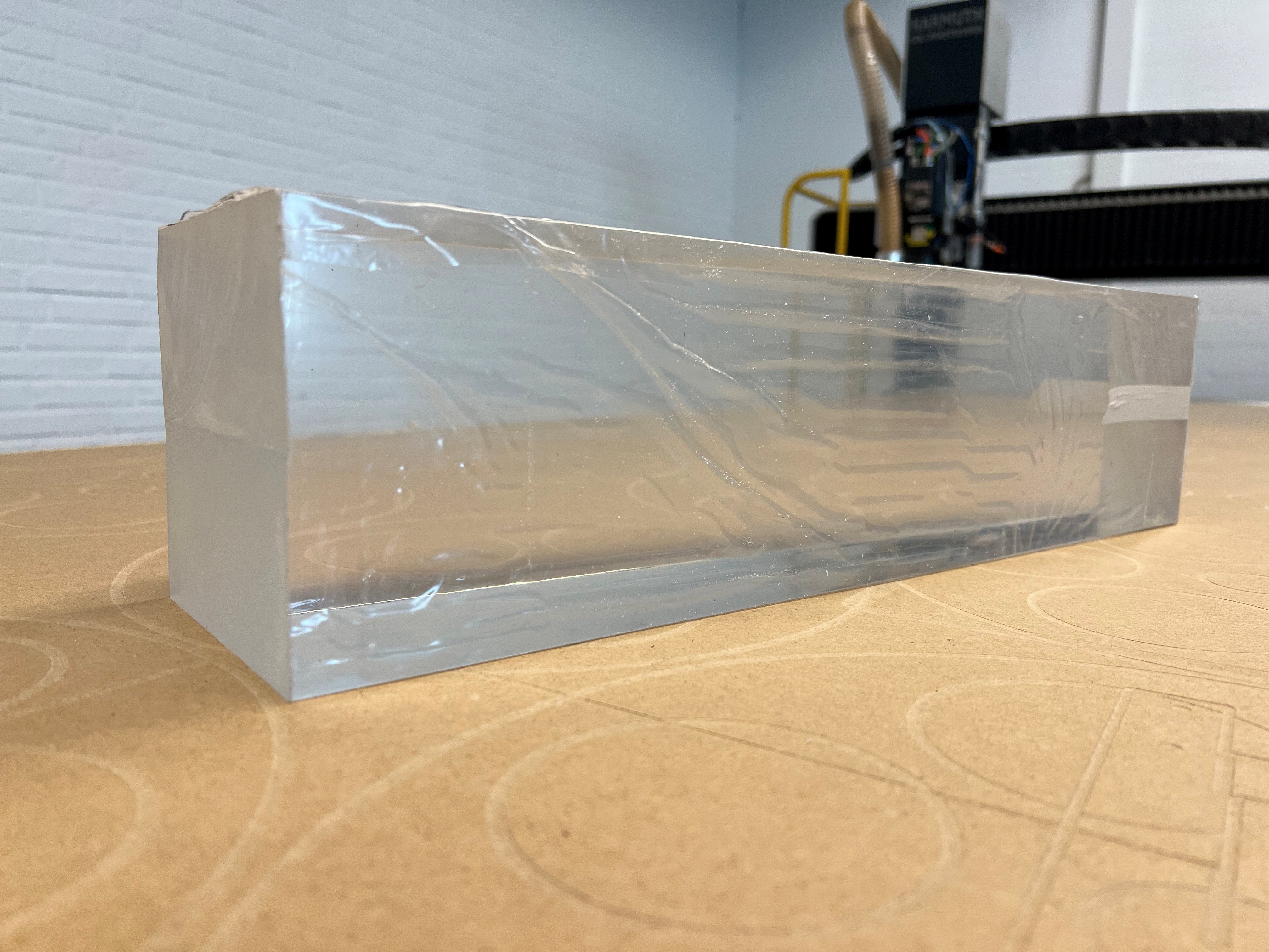 Acrylglasvierkantstäbe von 60 x 60 mm bis 200 x 200 mm, PMMA GS, farblos