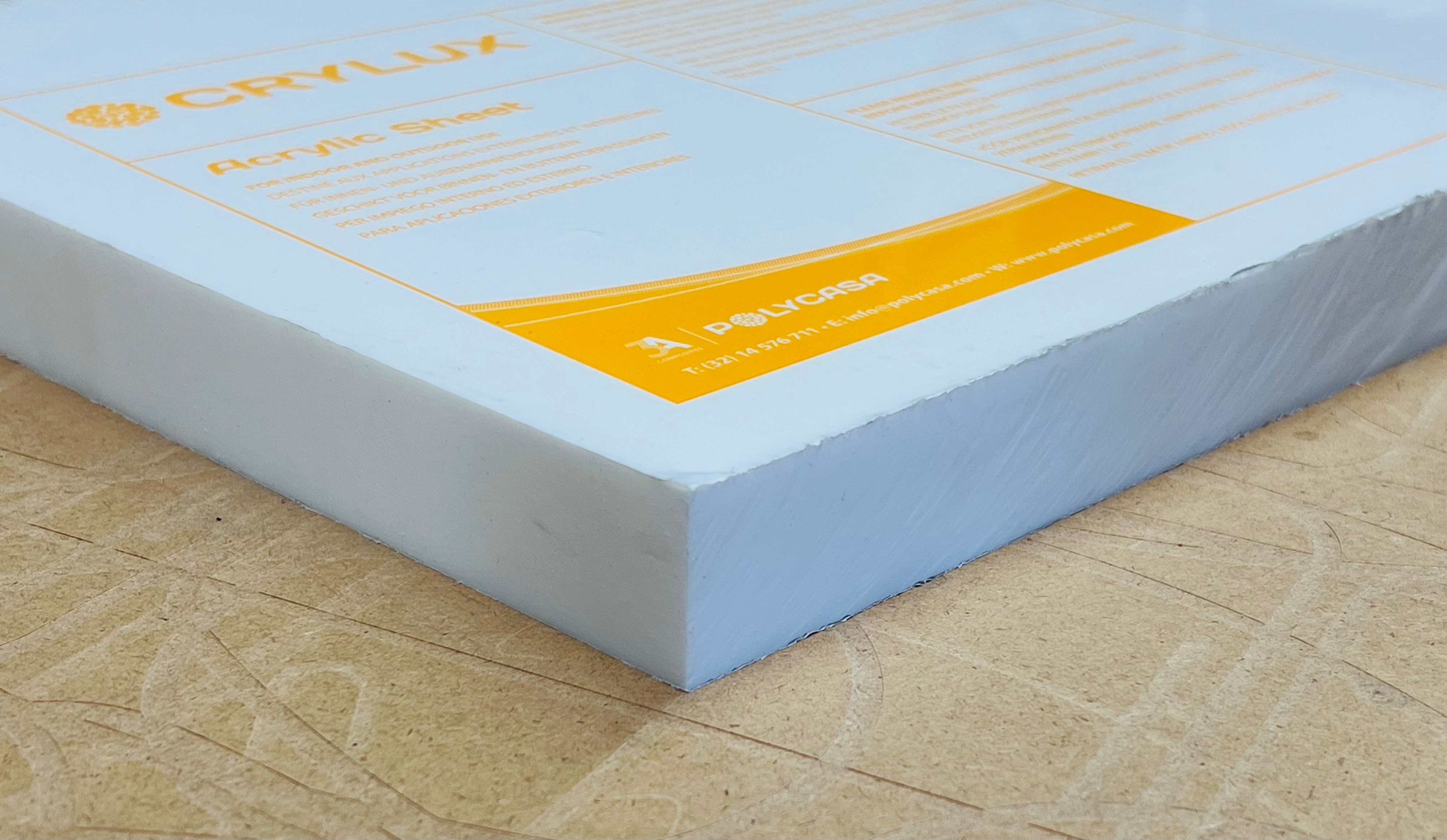 Acrylglasblock, 1100 x 2500 x 30 mm, GS; weiß opak, CRYLUX®,Blockrest