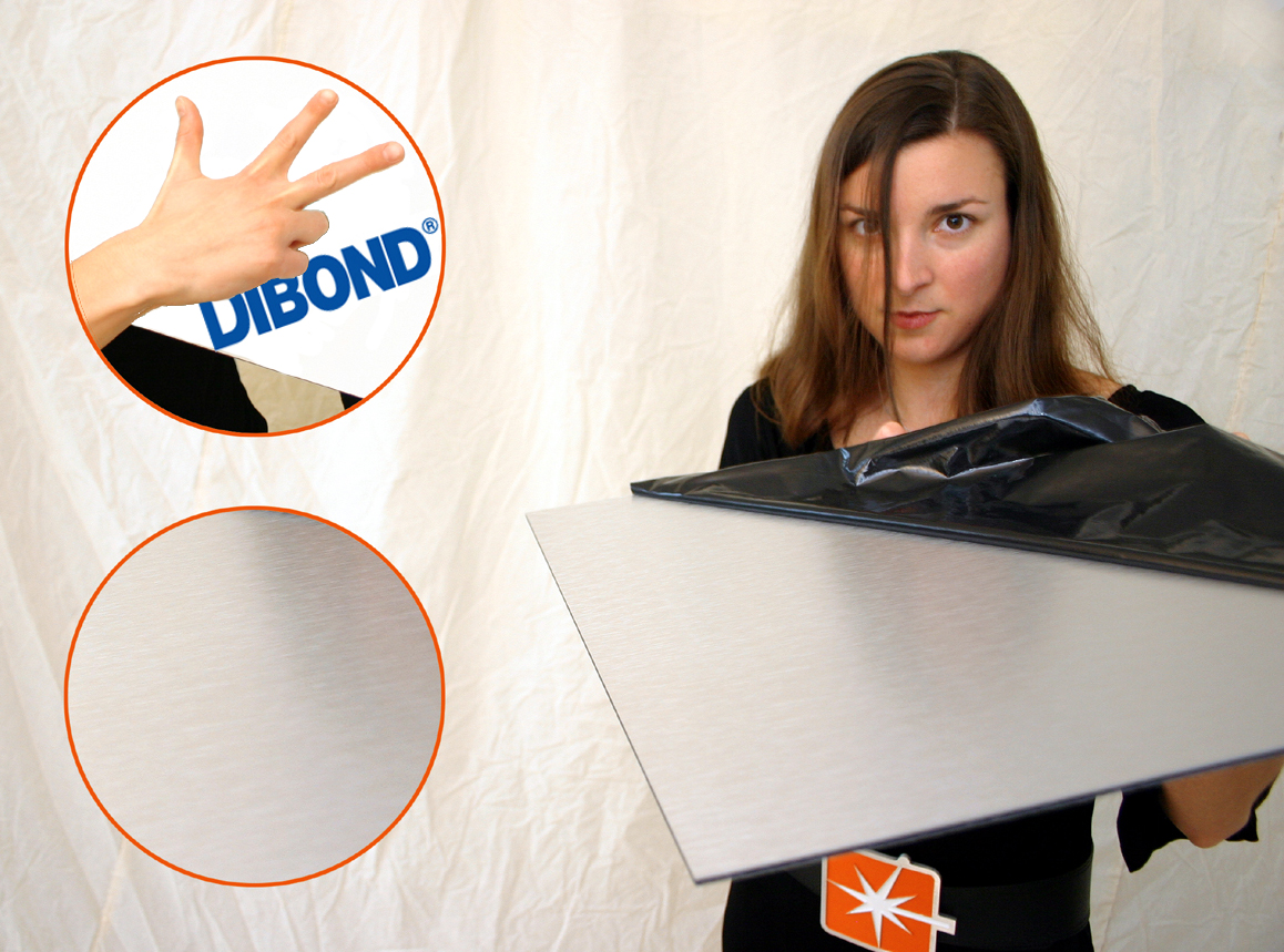 Dibond-Butler-Finish DIBOND® Butlerfinish, 1500 x 3050 x 3 mm, Aluminiumverbundplatte
