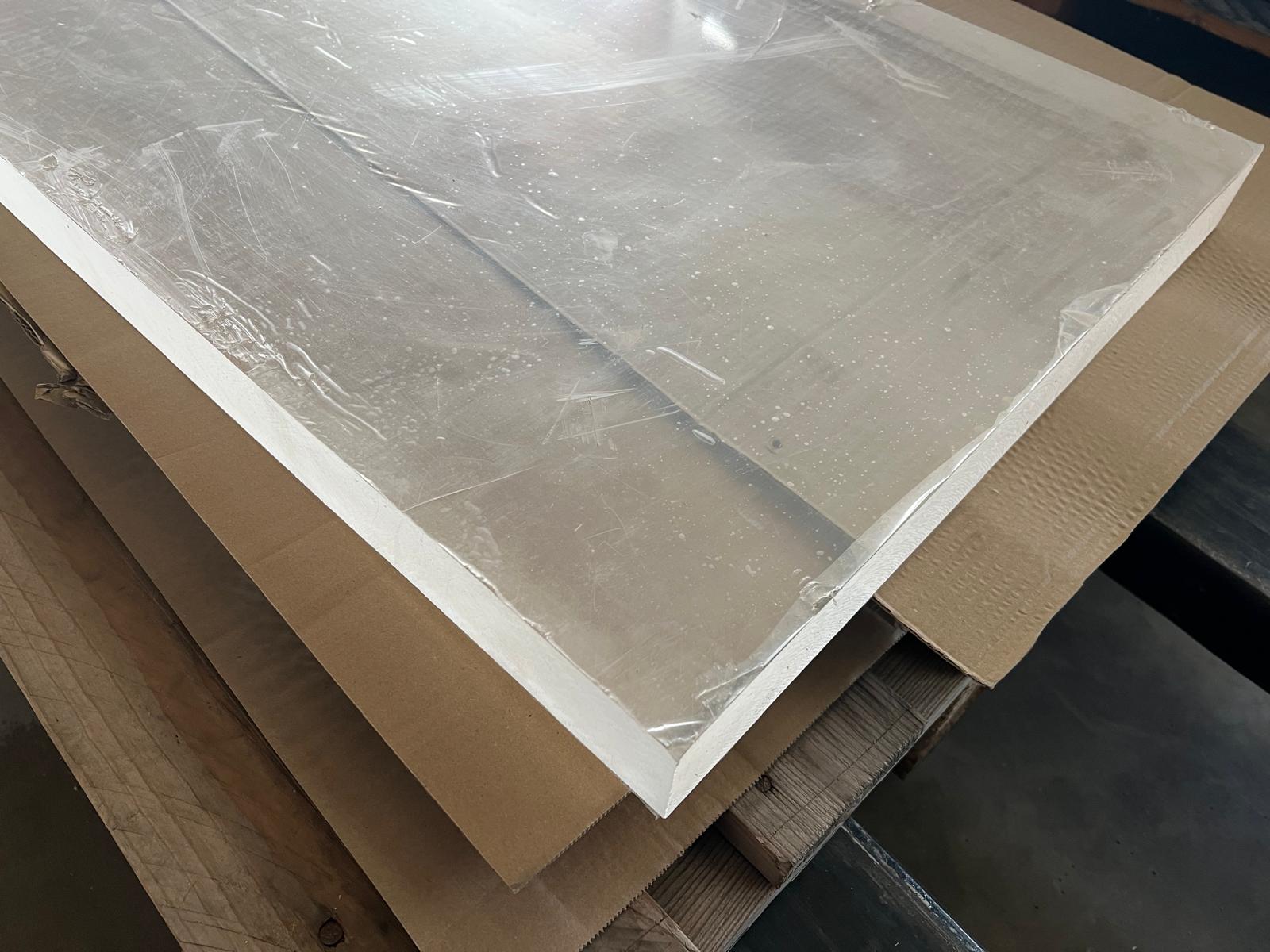 050 mm | Acrylglasblockrest 495 x 1050 x 50 mm, GS (PMMA), farblos